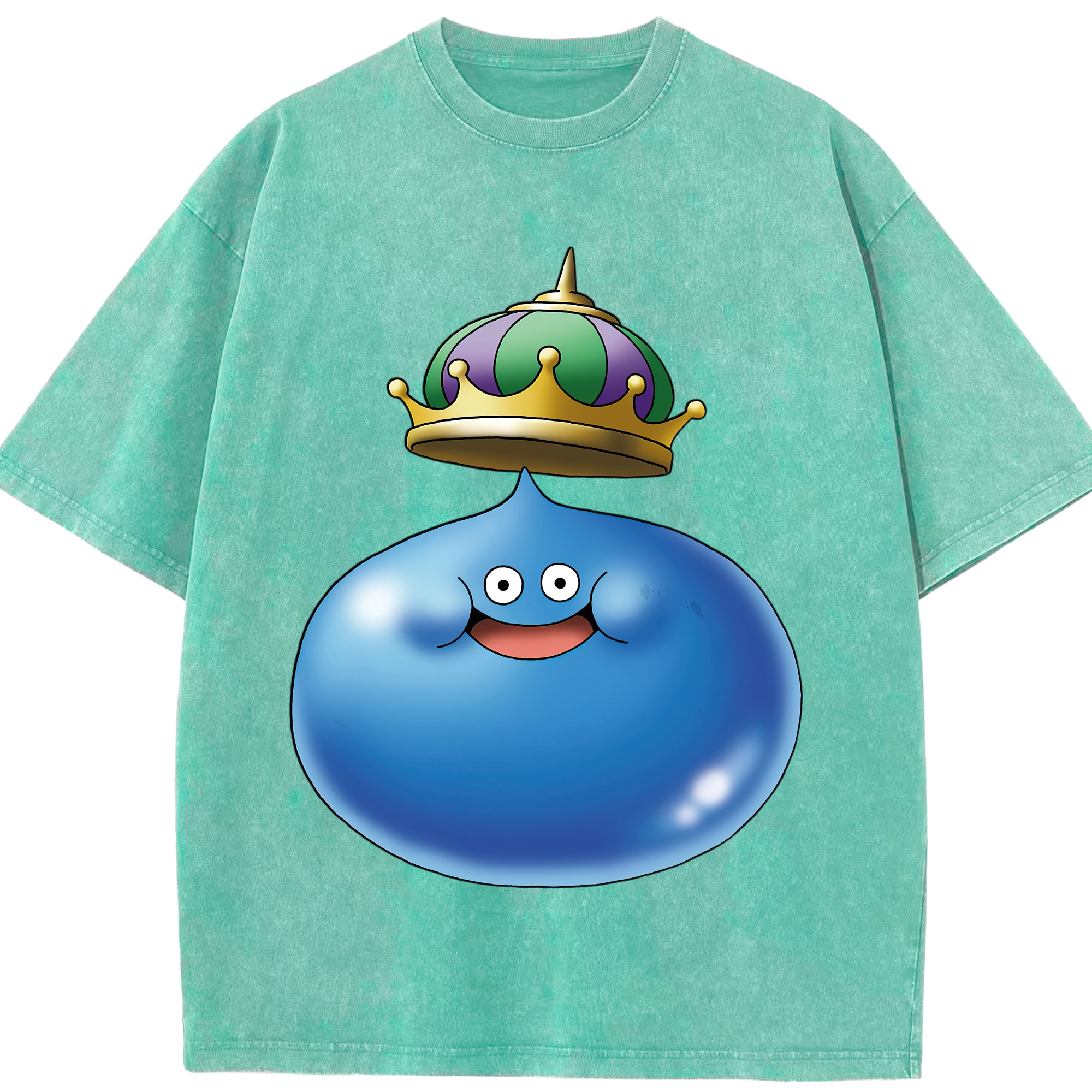 （画像用） ドラゴンクエスト Doragon Kuesuto Dragon Quest 綿100% ヴィンテージ風 半袖Tシャツ（フロントプリント）